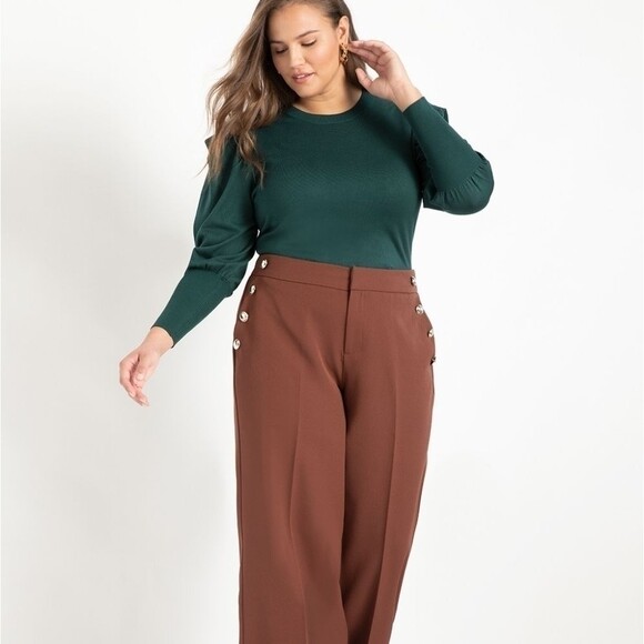 Eloquii black pleated sleeve sweater 26/28 - Picture 7 of 7